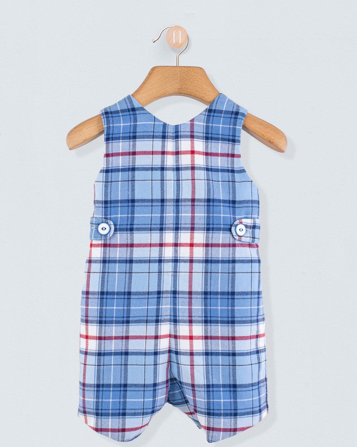 Kennedy Italian Royal Check Flannel Romper